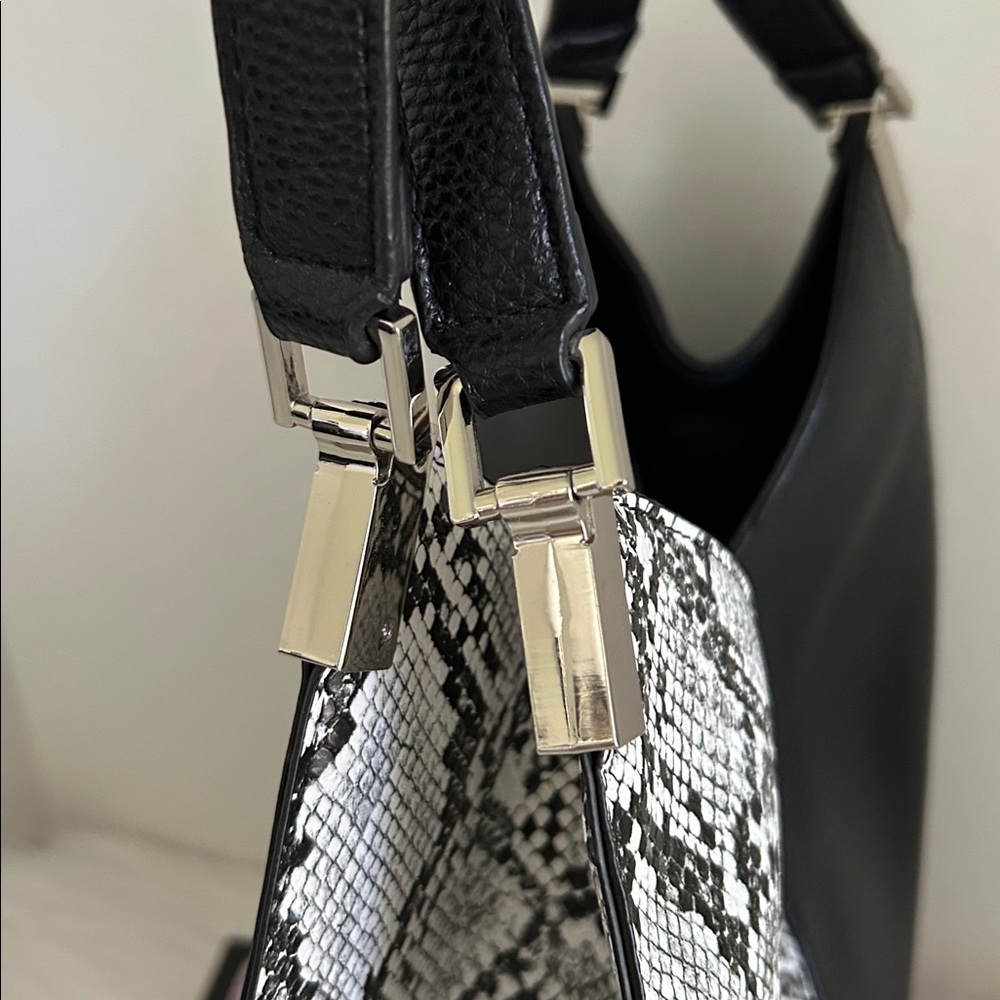 Steve Madden Black & Snake Skin Purse - NWOT - Picture 5 of 11